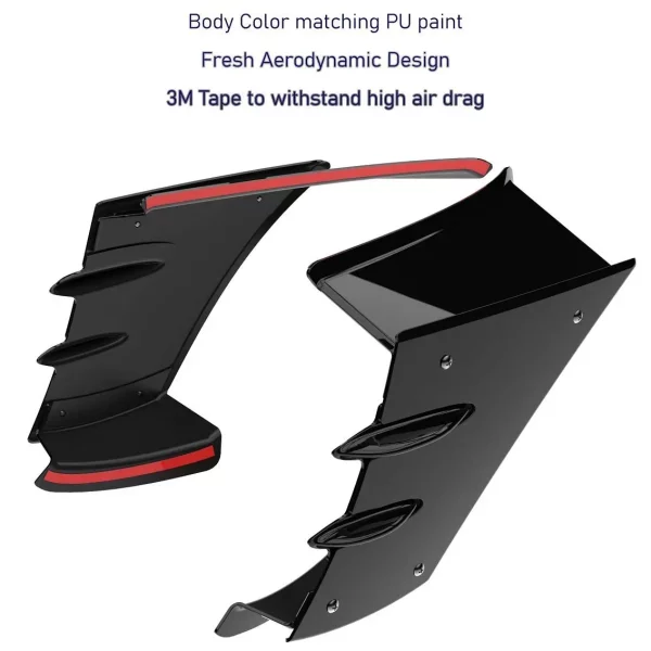 side spoiler wings Yamaha R15 V3 gloss black performance enhancement