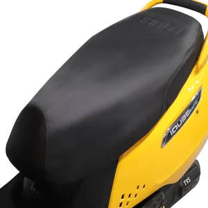 TVS iQube black seat cover easy installation process