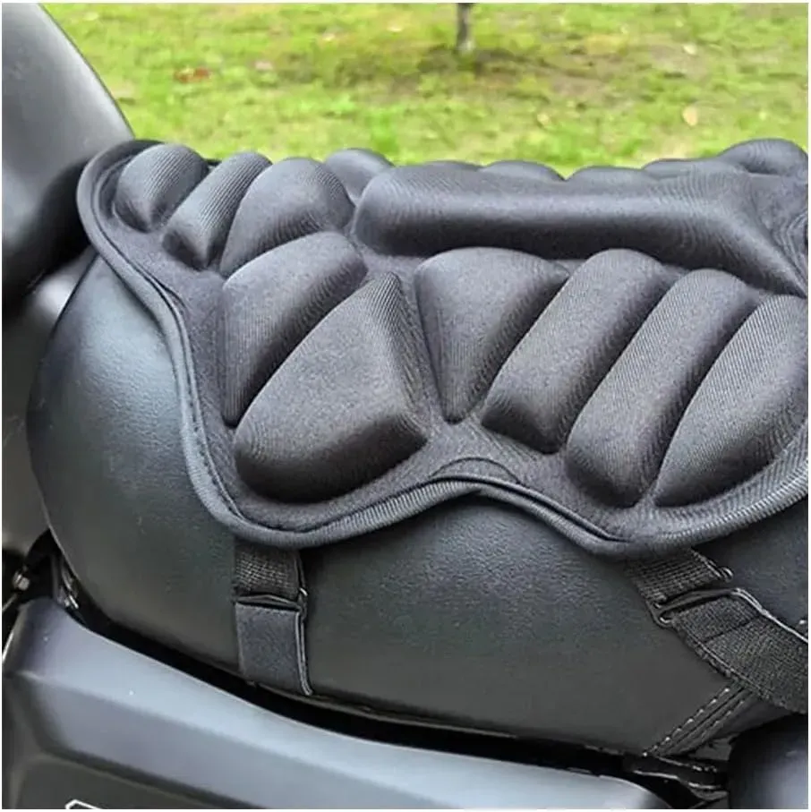 3D motorcycle cushioned seat cover ventilated universal motorcycles universal compatibility