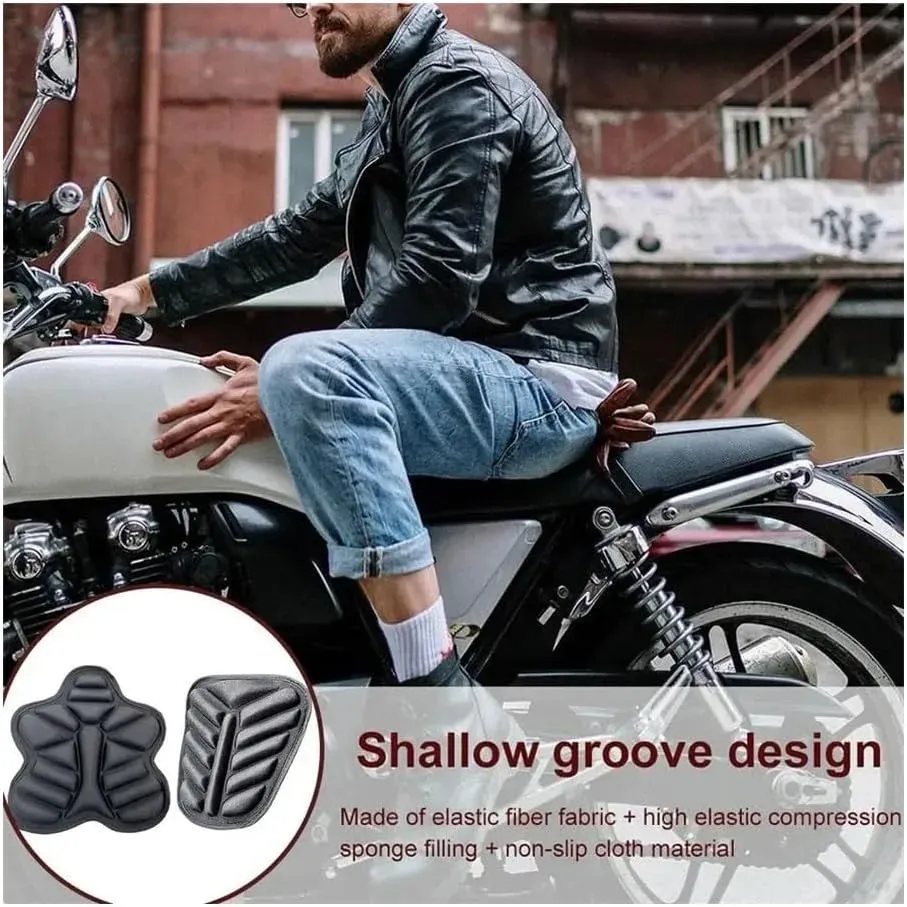 3D motorcycle cushioned seat cover ventilated universal motorcycles perfect fit installation
