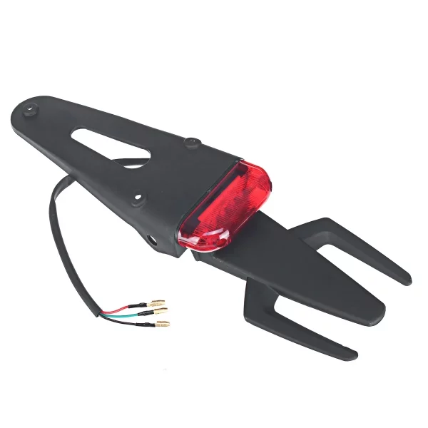 Motorcycle Rear Fender Red LED Brake Stop Tail Light - Universal Dirt Bike Enduro Taillight