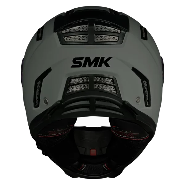 SMK Agnar Solid Nardo Grey MA 600 helmet full face protection front view