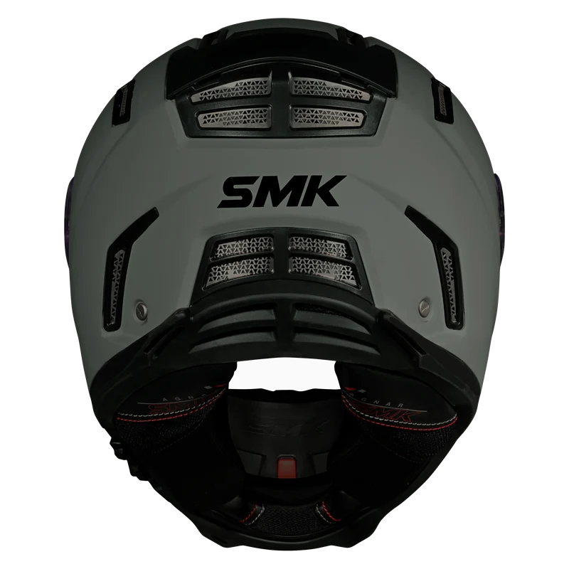 AGNAR-SOLID-NARDO-GREY-MA-600-1 SMK Agnar Solid Nardo Grey MA 600 helmet full face protection front view