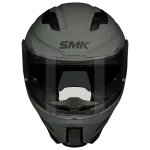 SMK Agnar Solid Nardo Grey MA 600 helmet full face protection front view