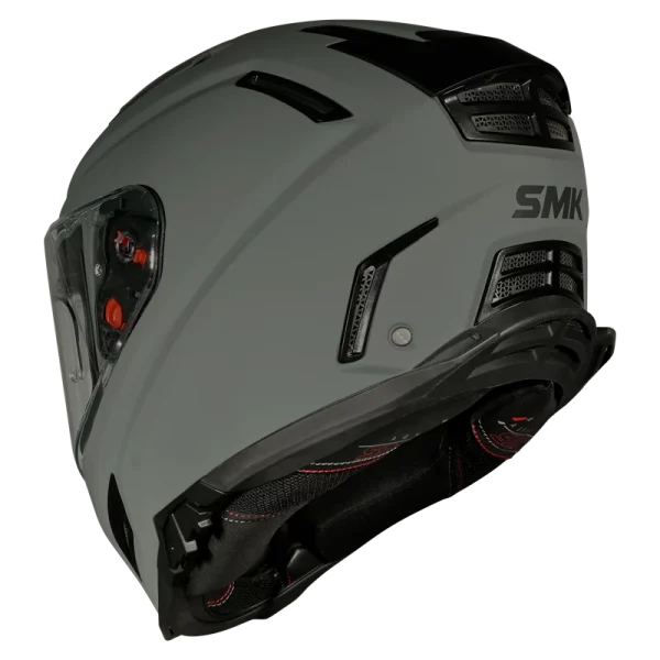 SMK Agnar Solid Nardo Grey MA 600 helmet full face protection front view