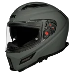 SMK Agnar Solid Nardo Grey MA 600 helmet full face protection front view