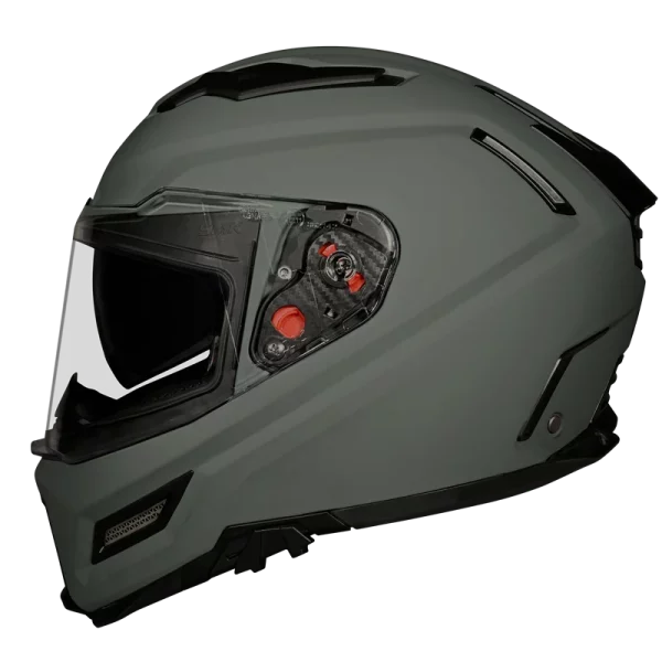 SMK Agnar Solid Nardo Grey MA 600 helmet full face protection front view