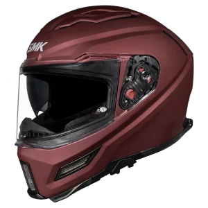 SMK Agnar Solid Wine Red MA 300 helmet ECE DOT ISI certification