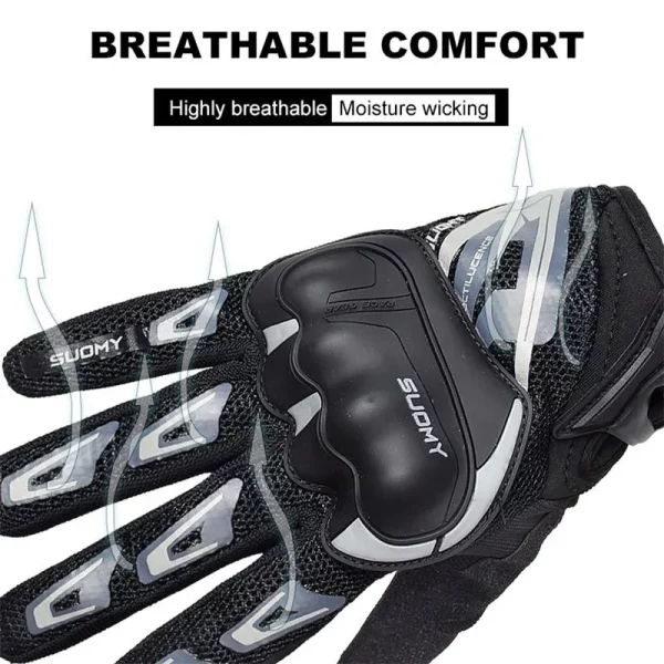 Suomy SU11 light grey gloves Single