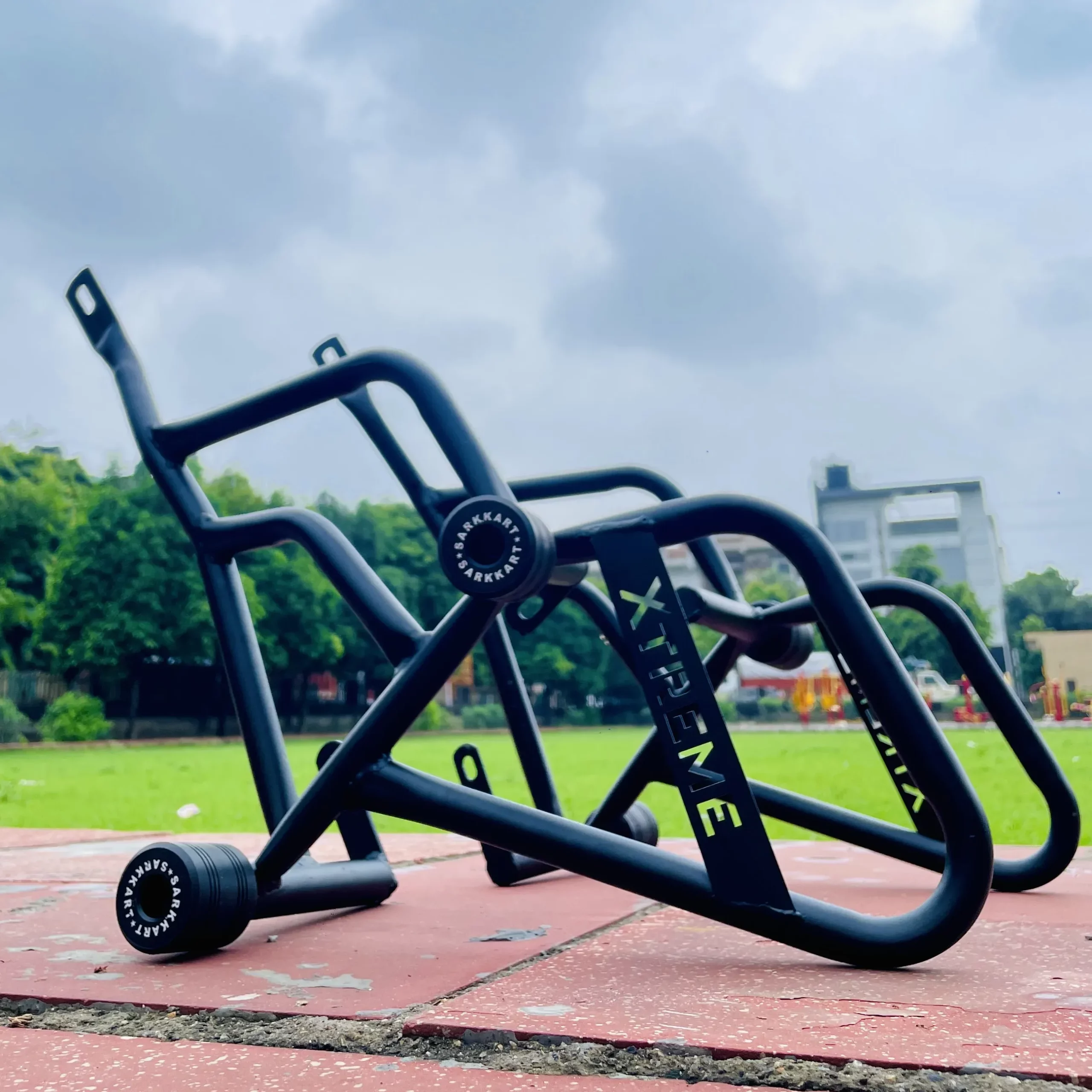 IMG_7492_result_result Hero Xtreme 250 crashguard with sliders premium Sarkkart black finish