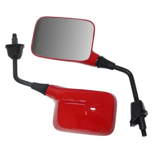 TVS iQube racing red mirror set