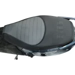 TVS iQube black grey seat cover durable construction quality