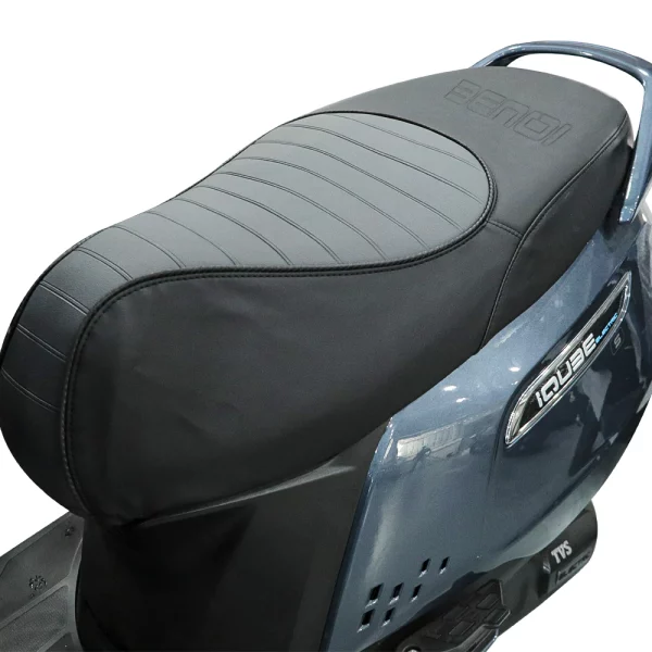 TVS iQube black grey seat cover comfortable protection both colors