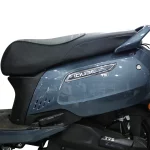 TVS iQube black grey seat cover custom fit design front view