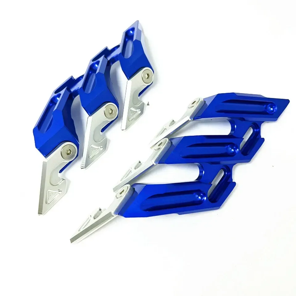 CNC Front Fork Fender Side Mudguard Sliders Yamaha R15 V3 V4 Blue