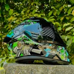 moto 4 with bluetooth double visor green