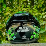 moto 4 with bluetooth double visor gloss green