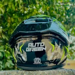 moto 4 with bluetooth double visor green