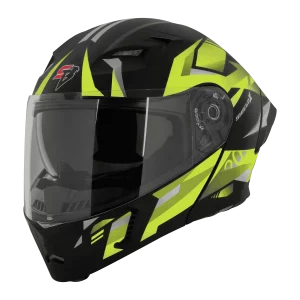 STEELBIRD SBA-20 ISS BT SHIELD X GLOSSY BLACK/NEON C/V 600 MM