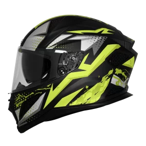 SBH 25 ISS Sharp Albus Glossy Black Neon Helmet