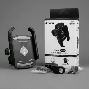 BOBO Aluminium Waterproof Motorcycle Mobile Holder with Charger – Heavy Duty Bike Phone Mount with USB Charging & Secure Grip