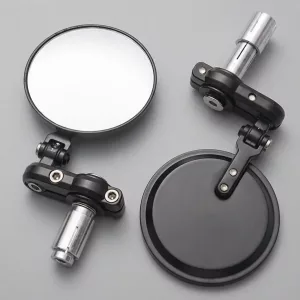 BSDDP CNC Foldable Bar End Mirrors – Universal 7/8 (22mm) Motorcycle Handlebar Rear View Mirror Set (Alloy Build)